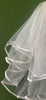 Plain Veil with Satin Trim / Medium Length | White + Light Ivory Available KindFolk