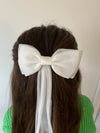Bow Hairpiece | White + Ivory KindFolk