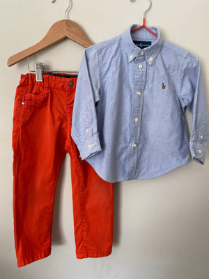 Ralph Lauren Shirt + Mayoral Trousers | 18 mths recommended (preloved) KindFolk