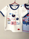 x 2 T-shirts / Pitter Patter + Zip Zap | 9-12 mths recommended (nwt) KindFolk