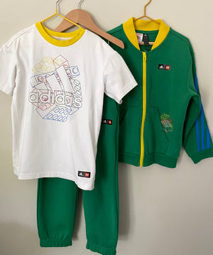 Adidas x Lego Tracksuit + T-shirt | 5-6 yrs ( preloved) KindFolk