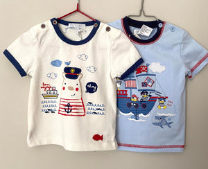 x 2 T-shirts / Peter Patter + Zip Zap | 9-12 mths recommended (nwt) KindFolk