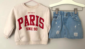 Zara Sweatshirt + Skirt | 18-24 mths (preloved) KindFolk