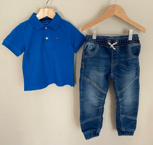 Tommy Hilfiger Top + Mothercare Jeans | 2 yrs (preloved) KindFolk
