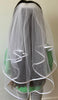 White Veil ~ Satin Trim + Diamanté KindFolk