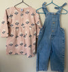 Zara Dungarees + Petit Bateau Dress | 18-24 mths (preloved)