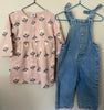 Zara Dungarees + Petit Bateau Dress | 18-24 mths (preloved)