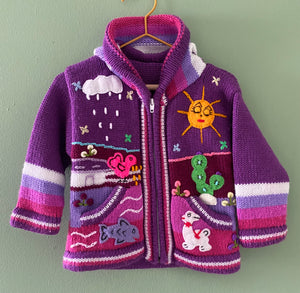 Peruvian Hand-knitted Cardigan | 18-24 mths recommended (preloved) KindFolk