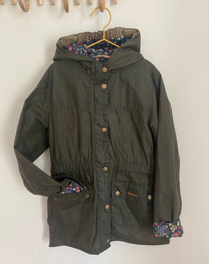 Barbour Hooded Wax Jacket | Size L / 10 -11 yrs (preloved) KindFolk