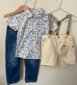 Mayoral Shirt + Jeans | Zara Shorts | 12-18 mtgs recommended (preloved + new) KindFolk