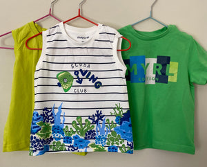 Mayoral Summer Tops x3 | 24 mths / small fit (preloved) KindFolk