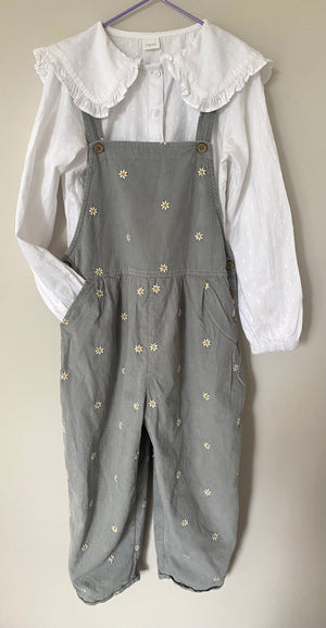 Next Dungarees + Blouse | 6-7 yrs ( generous length / fit) preloved KindFolk