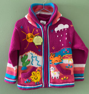 Peruvian Hand-knit Cardigan | 3 yrs recommended (nwt) KindFolk