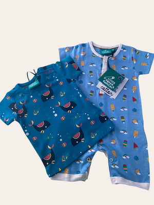 Little Green Radicals Romper + T-shirt | 3-6 mths (nwt) KindFolk